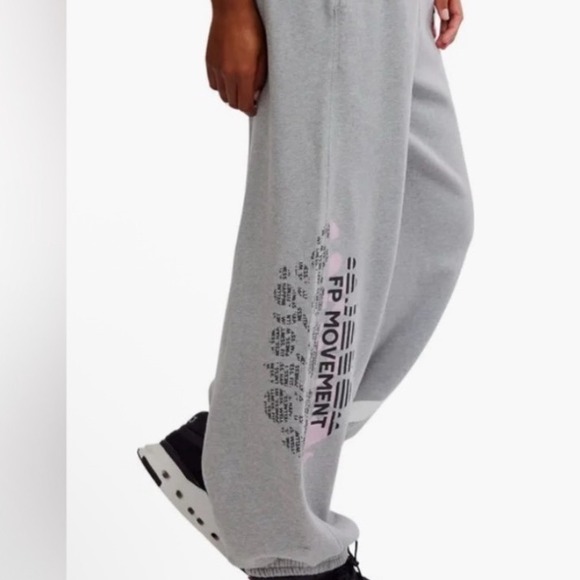 Free People Movement Heather Grey Joggers‎ Lounge Sweatpants Athleisure NWT Sz L - Picture 4 of 13